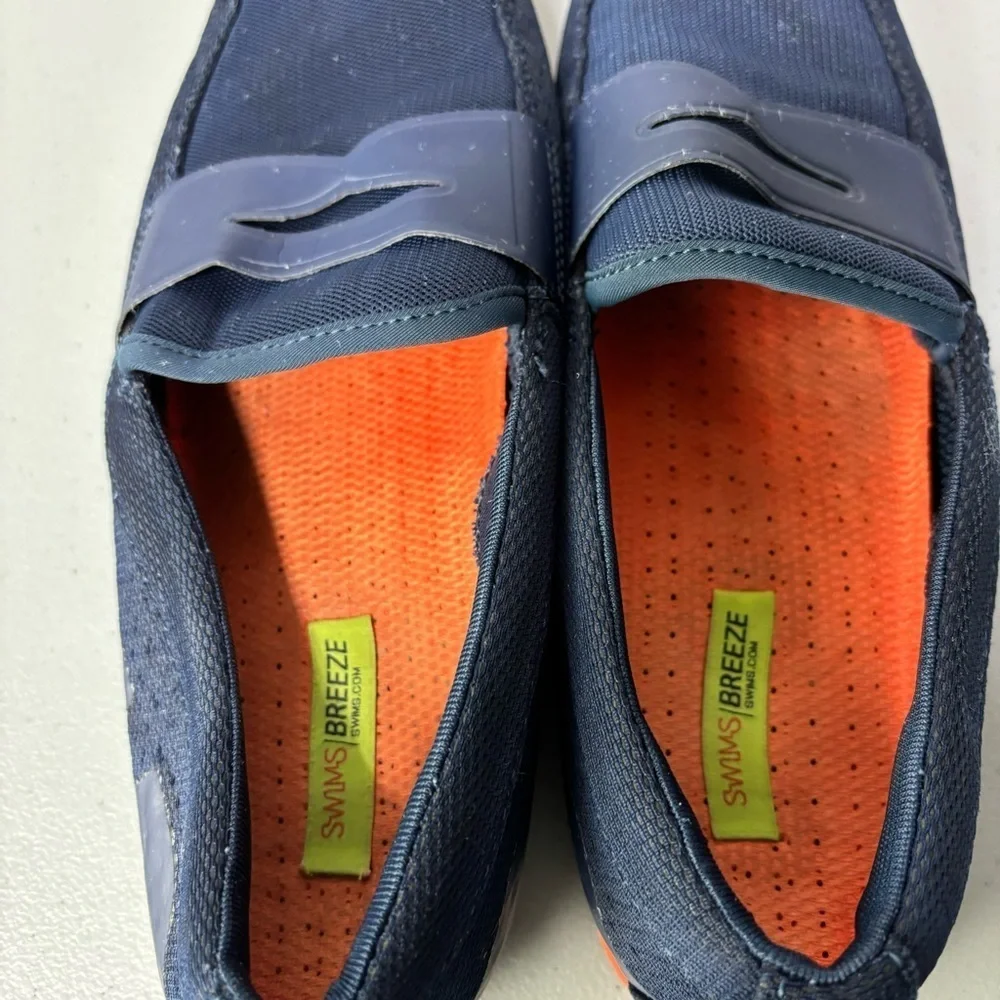 SWIMS Breeze Men's Blue Navy Penny Loafers Boat Shoes Water Size 8 Slip On